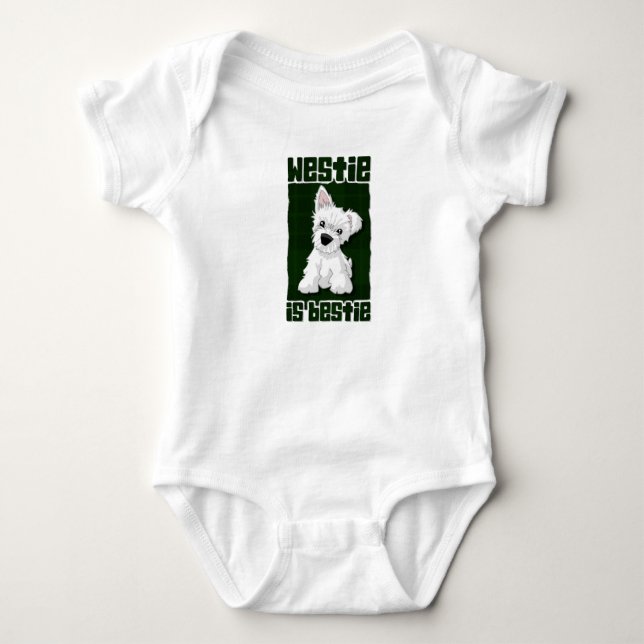 Westie ist Bestie Baby Strampler (Vorderseite)