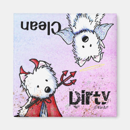 Westie lave-vaisselle aimant