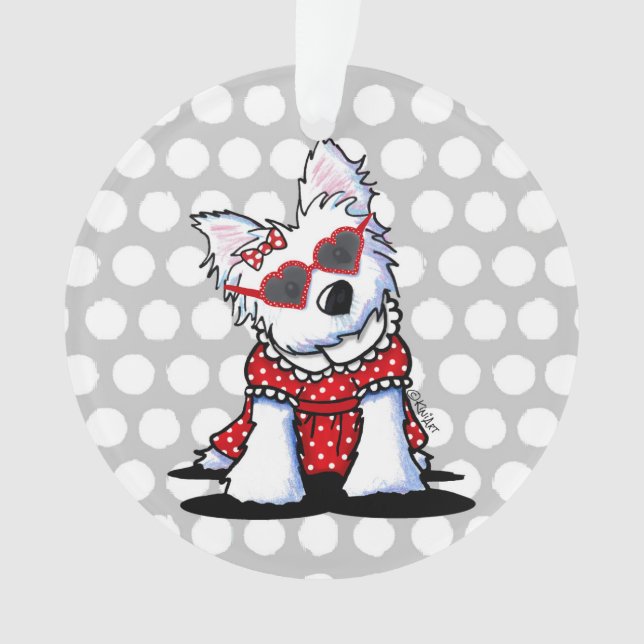 Westie Little Miss Hollywood Ornament (Vorderseite)