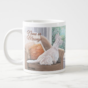 Westie Looking Out a Window Jumbo-Tasse
