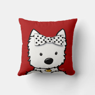 Westie-Mädchen-Wurfkissen Kissen
