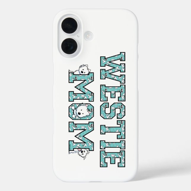 Westie Mama iPhone 16 Hülle (Rückseite)