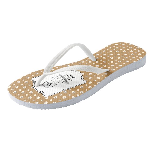 Westie Mama - West Highland White Terrier Mama Flip Flops (Schrägansicht)