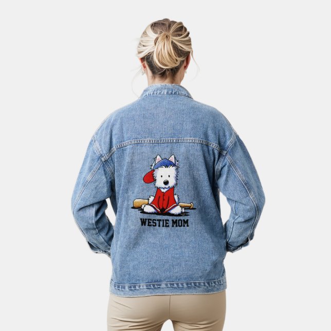 Westie Maman KiniArt Denim Veste (Modèle)