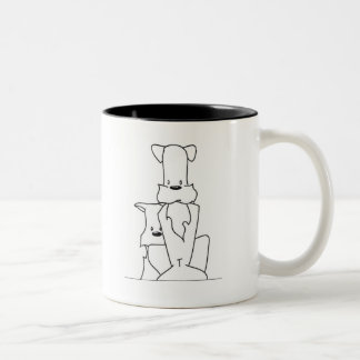 westie/mini. tasse de schnauzer