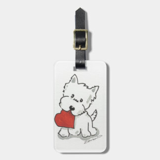 Westie mit Herz Gepäckanhänger