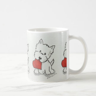 Westie mit Herzen Kaffeetasse
