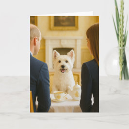 Westie mit Royal Tea Grußkarte Karte