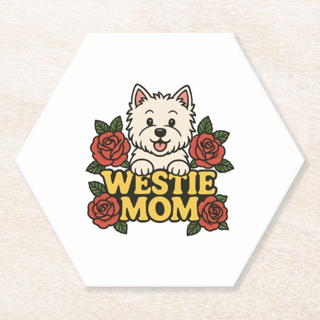Westie Mom Untersetzer (Vorderseite)