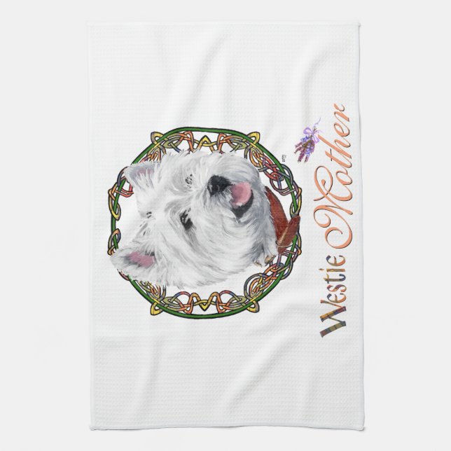 Westie Mother's Day Handtuch (Vertikal)