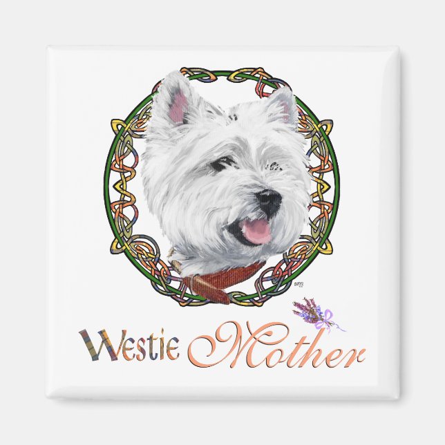 Westie Muttertag Magnet (Vorne)