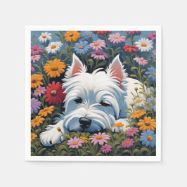 Westie napkins serviette