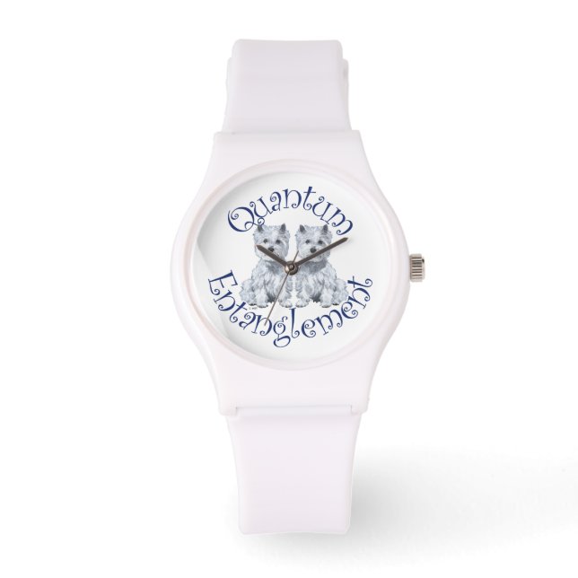 Westie Physics Armbanduhr (Vorderseite)