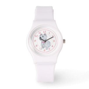 Westie Pink Collar Armbanduhr