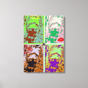 Westie Pop Kunst, Dichtung und Musik Kunst, Dichtu Leinwanddruck