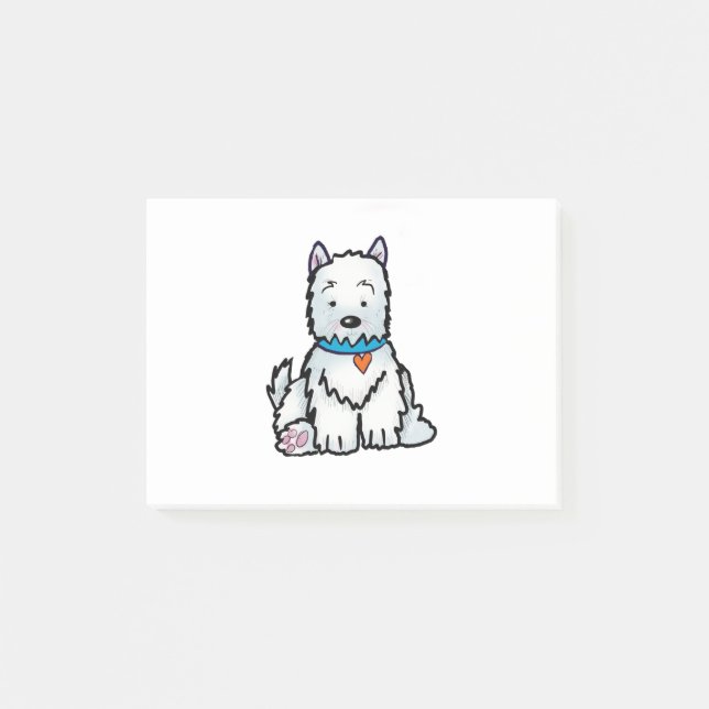 Westie Post-it Klebezettel (Vorderseite)