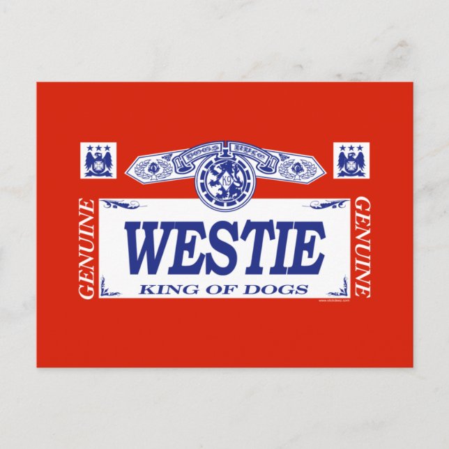 Westie Postkarte (Vorderseite)
