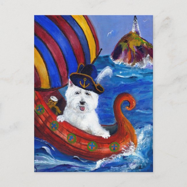 Westie Postkarte (Vorderseite)