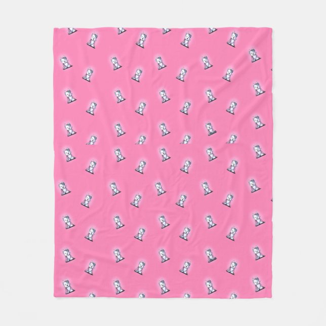 Westie Princess KiniArt Fleece Blanket (Vorderseite)