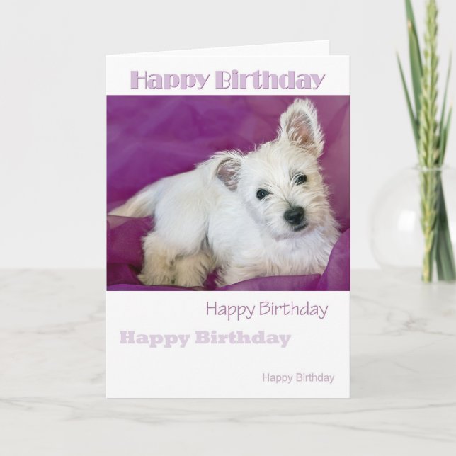 Westie Pup Card Karte (Vorderseite)