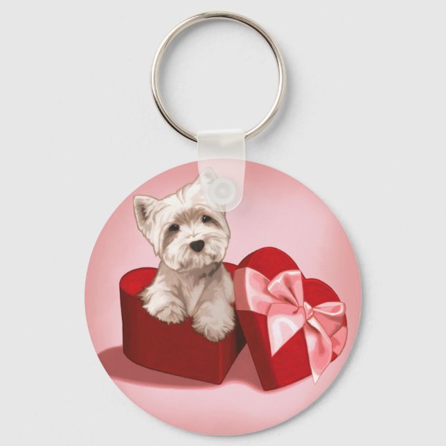 Westie Puppy Schlüsselanhänger (Vorderseite)