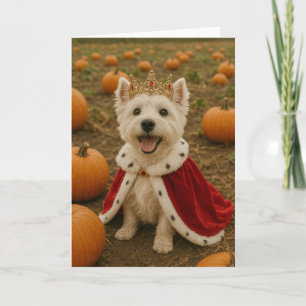 Westie Queen zu Halloween Karte