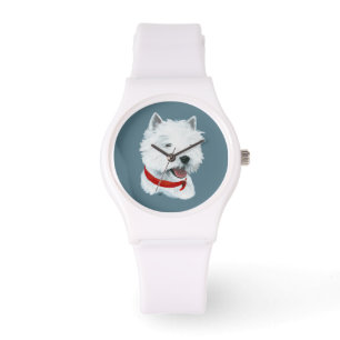 Westie Red Collar Armbanduhr