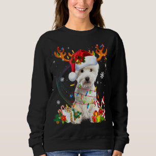 Westie Reindeer Familie Matching Christmas Pajamas Sweatshirt