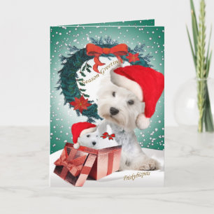 Westie Sankt Weihnachtskarten Feiertagskarte