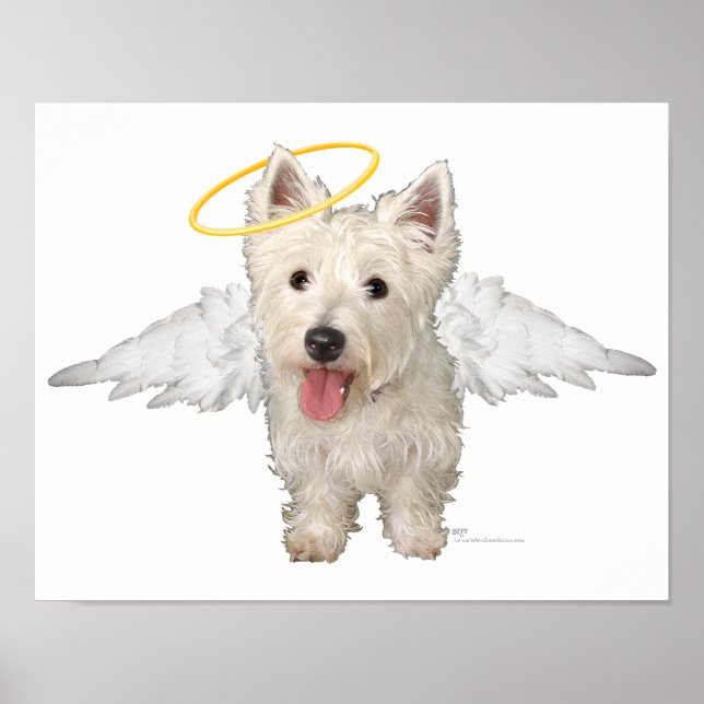 Westie Schutzengel Poster (Vorne)