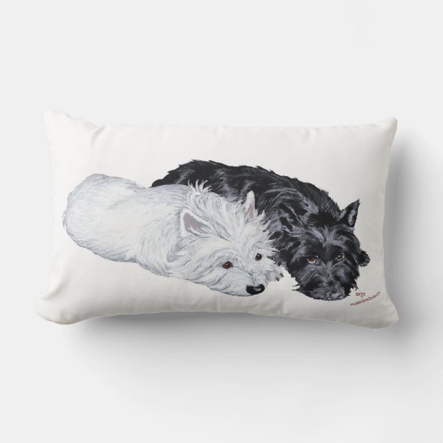 Westie & Scottie bei Ease Lendenkissen (Vorderseite)