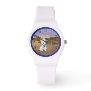 Westie-Segelboote Armbanduhr