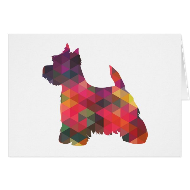Westie Silhouette Card (Vorderseite (Horizontal))