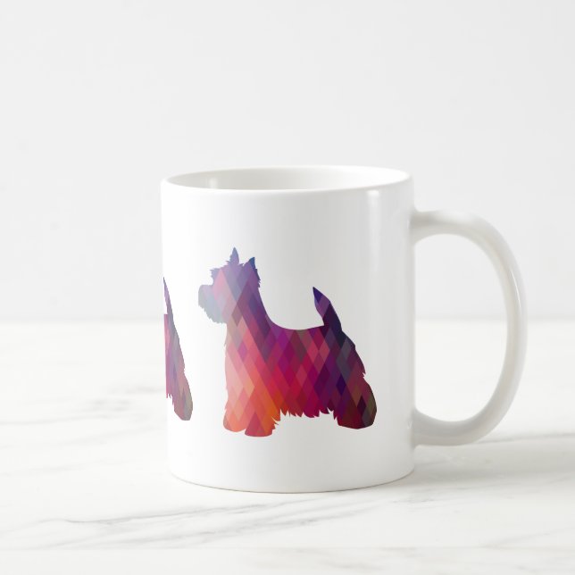 Westie Silhouette Dog Kaffeetasse (Rechts)