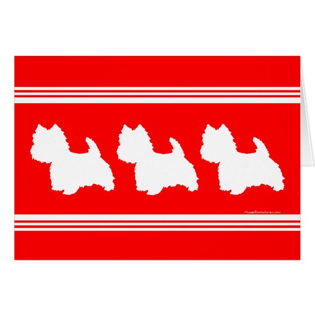 Westie Silhouette Red (Vorderseite (Horizontal))