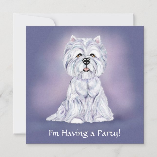 Westie Sit Einladung (Vorderseite)