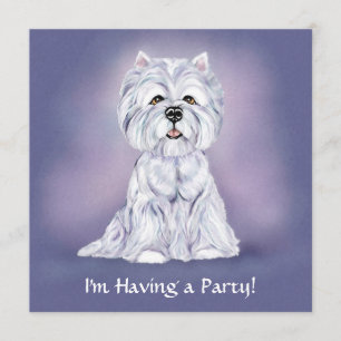 Westie Sit Einladung