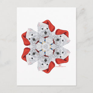 Westie Snowflake Postkarte