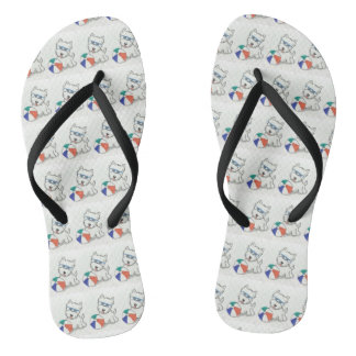 Westie Sommerzeit Spaß Flip Flops