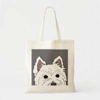 Westie spähend, stellen Sie Taschen-Tasche