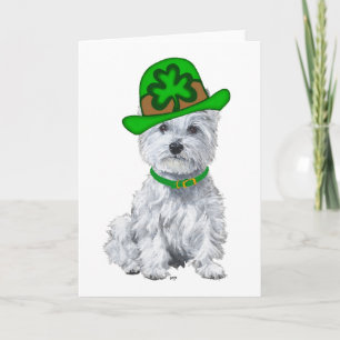Westie St Patricks Day Karte