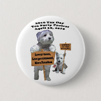 Westie Steuer-Tagestee-Party-Protest-Knopf