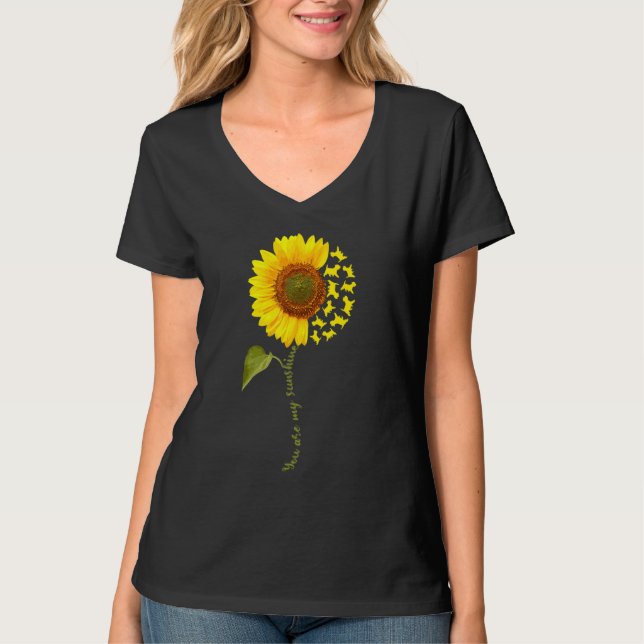 Westie Sunflower T-Shirt (Vorderseite)