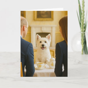 Westie Tea Time mit den Royals Karte