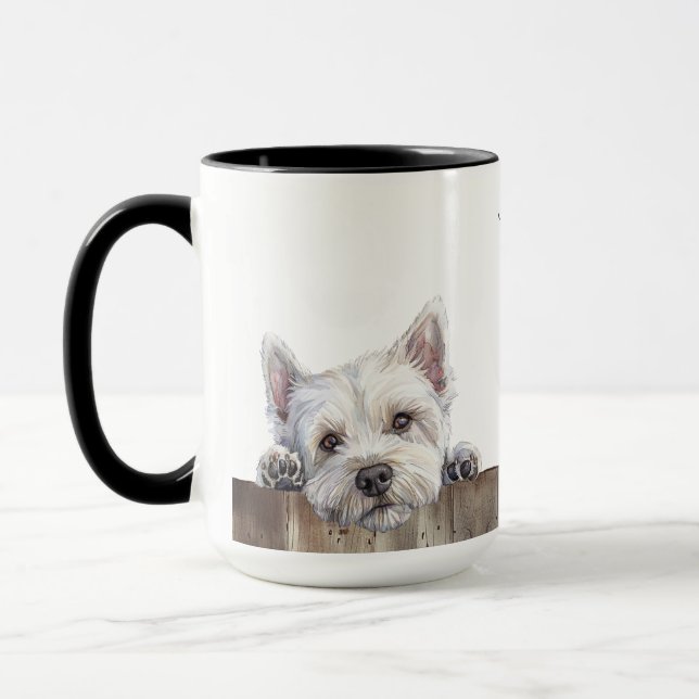 Westie Terrier Chien Mug (Gauche)