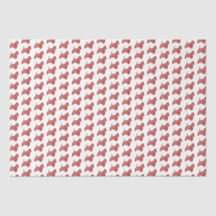 Westie Terrier Christmas Dog Silhouette White Seidenpapier