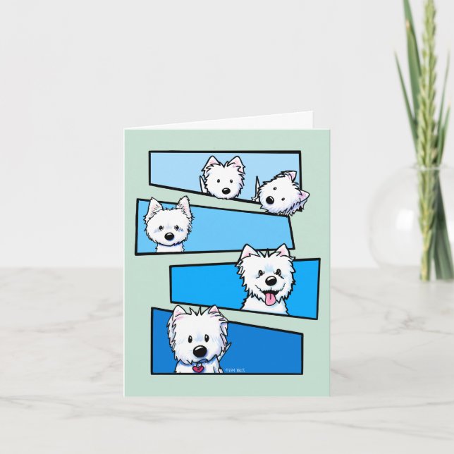 Westie Terrier Fans Danke  Karte (Vorderseite)