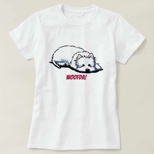 Westie Terrier Woofda Tri-Blend-Shirt T-Shirt (Design vorne)