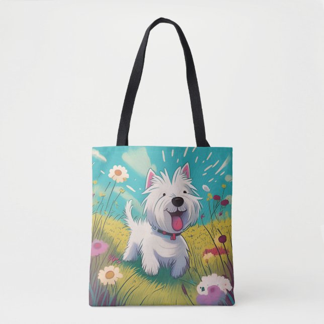 Westie Tote Bag Tasche (Vorderseite)