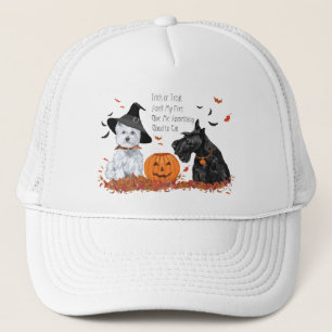 Westie und Scottie Halloween Truckerkappe